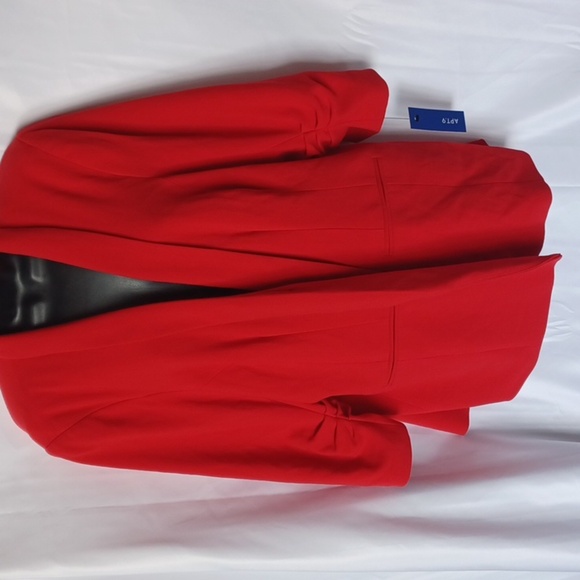 APT.9- red open front blazer, lined - Picture 1 of 10